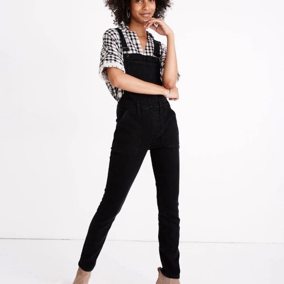Madewell Denim - Madewell Womens Size small Skinny Black Lunar Wash Denim Overalls $148